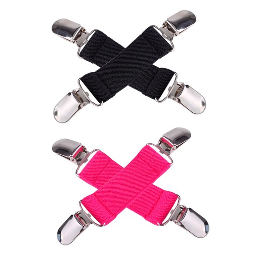 1 par de sujetadores elásticos de vestido con clip de cincha - Imagen 6 de 8