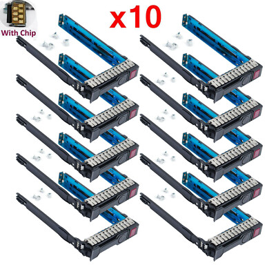 10PCS 651687-001 2.5 SFF SAS SATA HDD Tray Caddy FOR HP Proliant G8 G9 DL380p