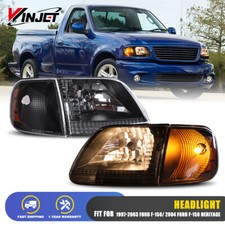 Pair Headlights For 1997-2003 Ford F-150 1997-1999 F-250 1997-2002 Expedition