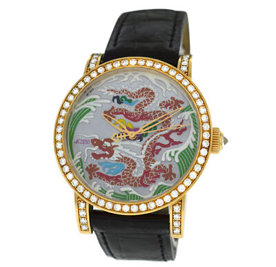 Corum Dragon Enamel 982.202.65 18k Yellow Gold Diamonds 42MM