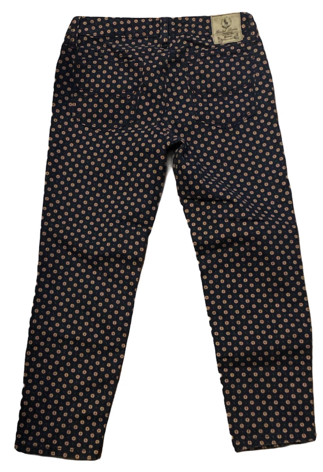 Ralph Lauren Girls Jeans Size 8 "RL Cropped Skinny" Foulard Design Ankle Zip EUC - Image 2 of 4