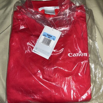 Nike Golf Dri-Fit Women's Red Polo Shirt Size M Canon Red Shirt