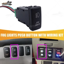 FOG LIGHT Push Button Switch White LED Indicator Light Fit Toyota Tacoma 4Runner
