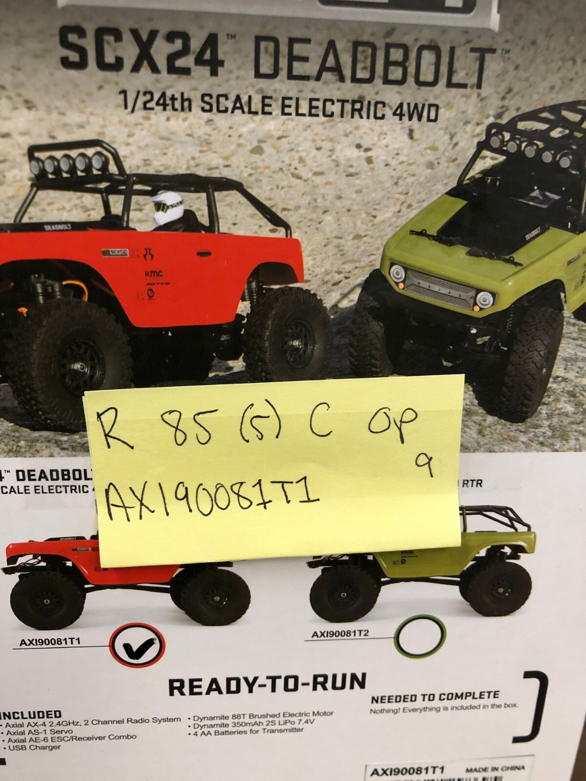 Axial AXI90081T1 HORIZON SCX24 Deadbolt 1/24 Scale Electric Brushed RTR RC Truck