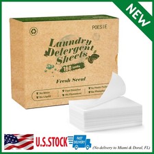 Laundry Detergent Sheets Eco-Friendly 160 Sheets Clear PlasticFree Biodegradable