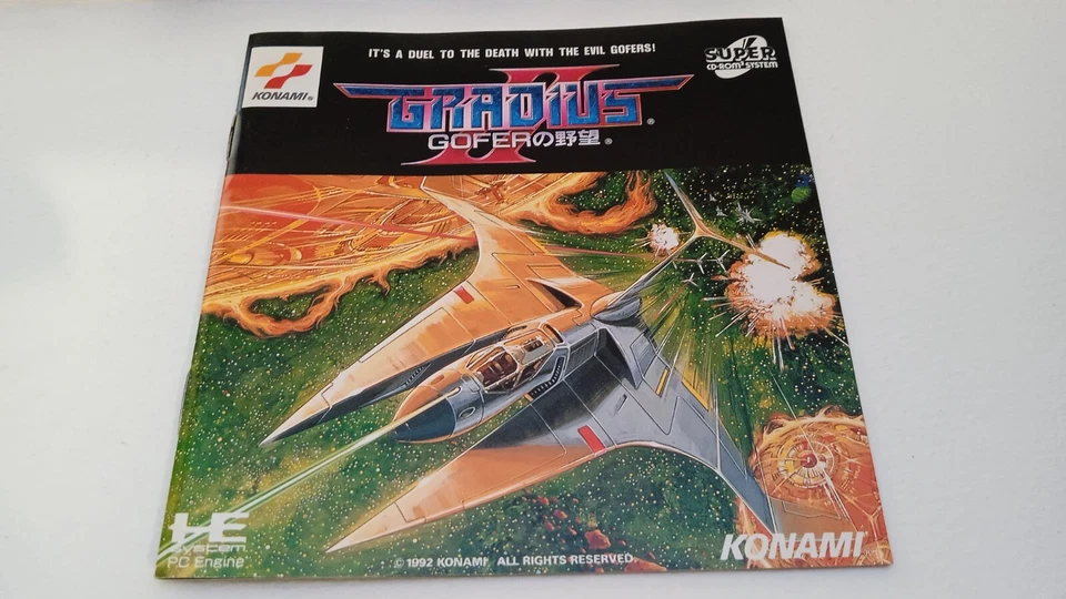 ✨ Gradius II PC-Engine Gofer no Yabou Super CD-Rom² System Konami 1992 KMCD2003✨ - Photo 4/4