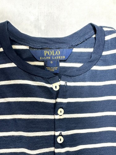 NEW Girls' POLO Ralph Lauren NAVY WHITE Striped ROMPER Sizes 5 6 NWT - Picture 3 of 5