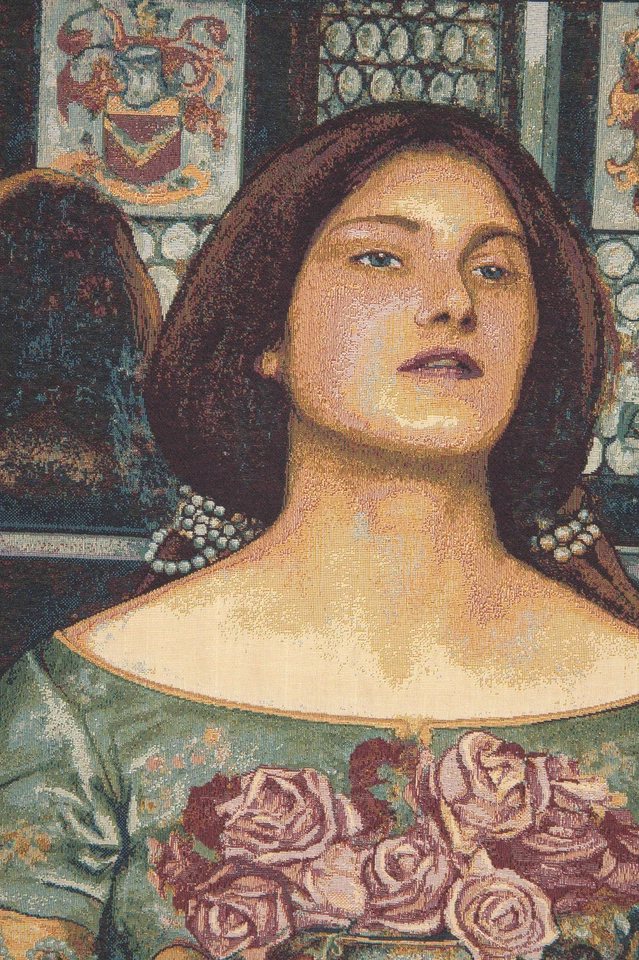 Offering the Roses Tapiz Italiano Arte de Pared Colgante Decoración del Hogar (Nuevo) 54x38 pulgadas Foto 4 de 4