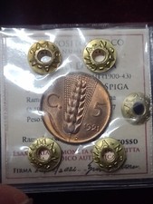 5 Centesimi Spiga 1921 Fdc Rame Rosso 