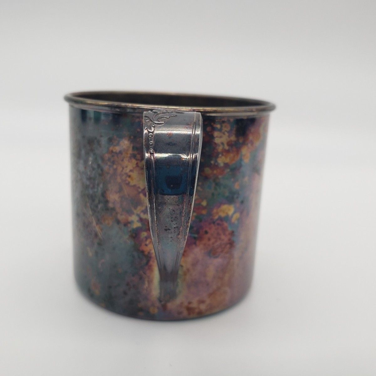 Tudor Silver Plate Oneida Community Baby Cup Silverplate Inscribed