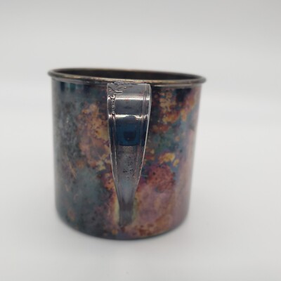 Tudor Silver Plate Oneida Community Baby Cup Silverplate Inscribed