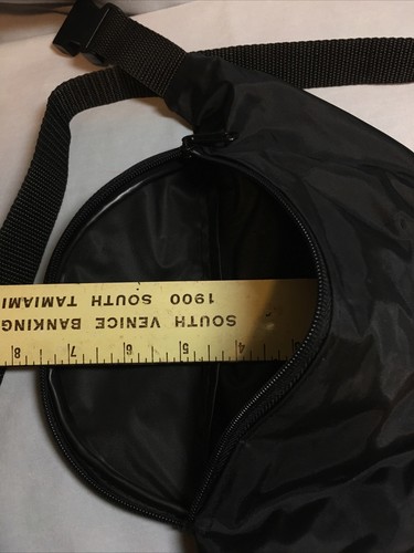 Waterproof Black FannyPack 11 X 6 Inches. Belt Expands From 31 To 42 Inches - Picture 6 of 7