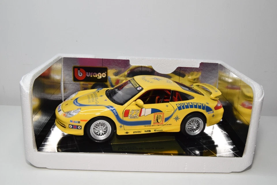 B39 1:18 BBURAGO BURAGO 3395 PORSCHE 911 GT3 CUP 1993 CUP GIRAUDY #22 NMIB - Photo 2/4