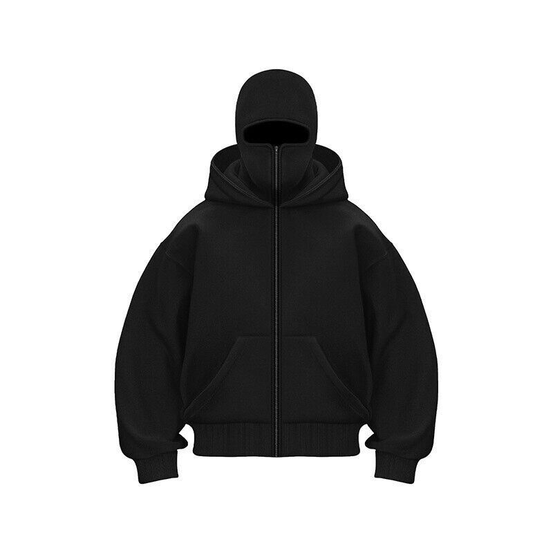 パーカー・フーディ SATUR Balaclava nylon hooded sweatshirt navy s-l1200.jpg