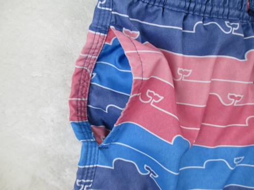 Vineyard Vines Swim Trunks Boys 6 Pink Whale Striped Swim Shorts Kids Youth - Picture 5 of 13