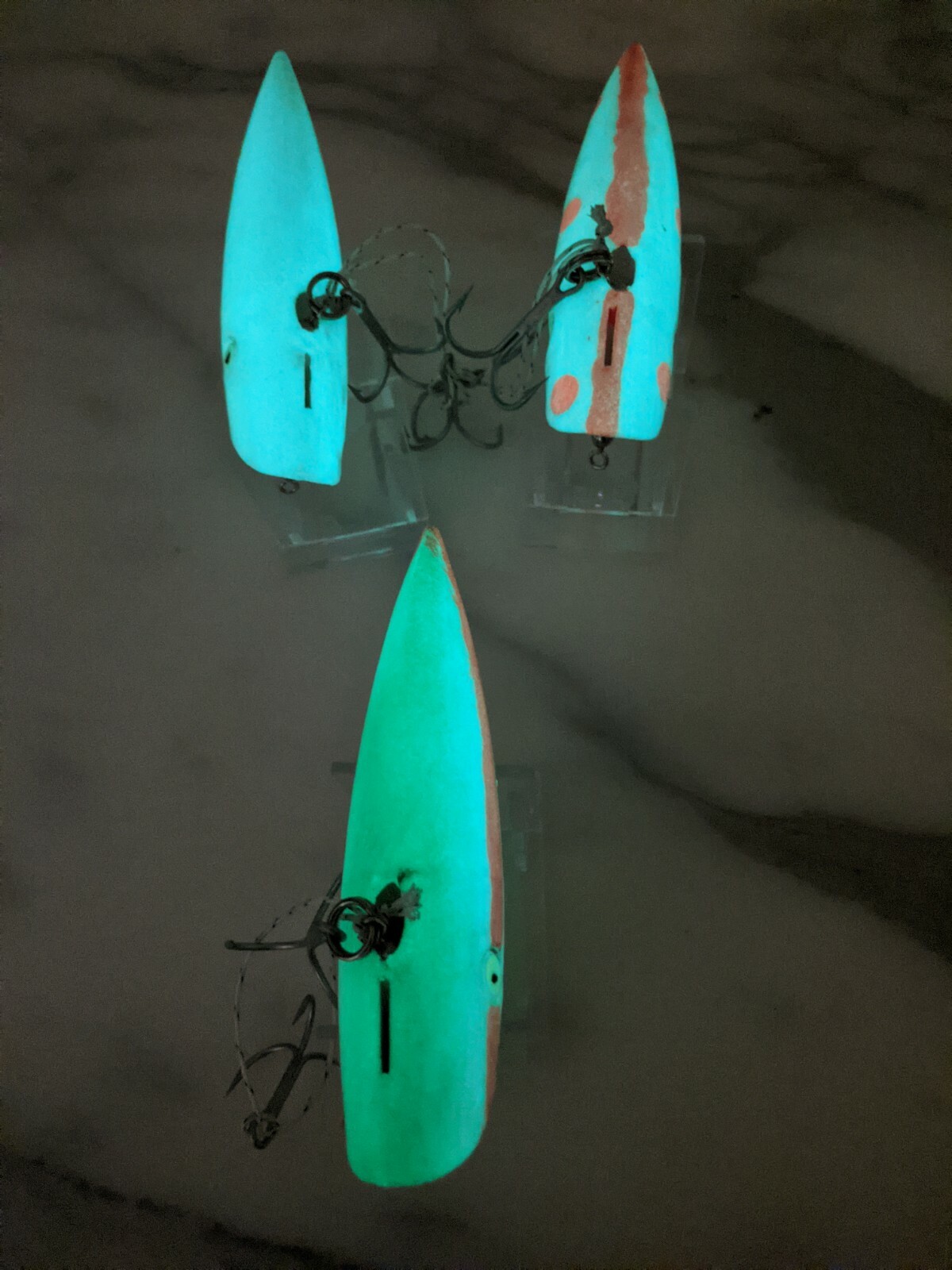  LUHR JENSEN  J-PLUGS SIZE #4 -4 3/4" Glowmates superior Glow In The Dark 3-Pack - Image 12