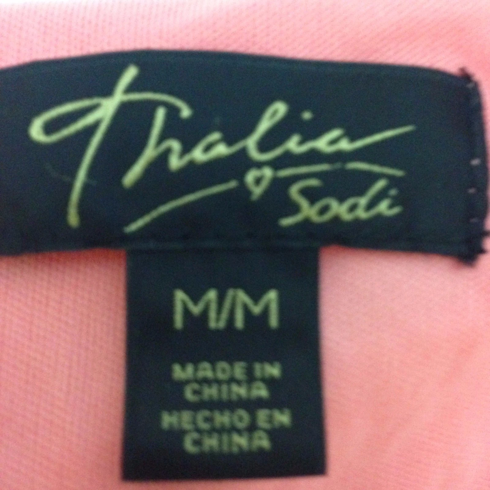 VETEMENTS Abito donna Thalia Sodi taglia media M borchie oro rosa corallo cintura nuovo senza etichette