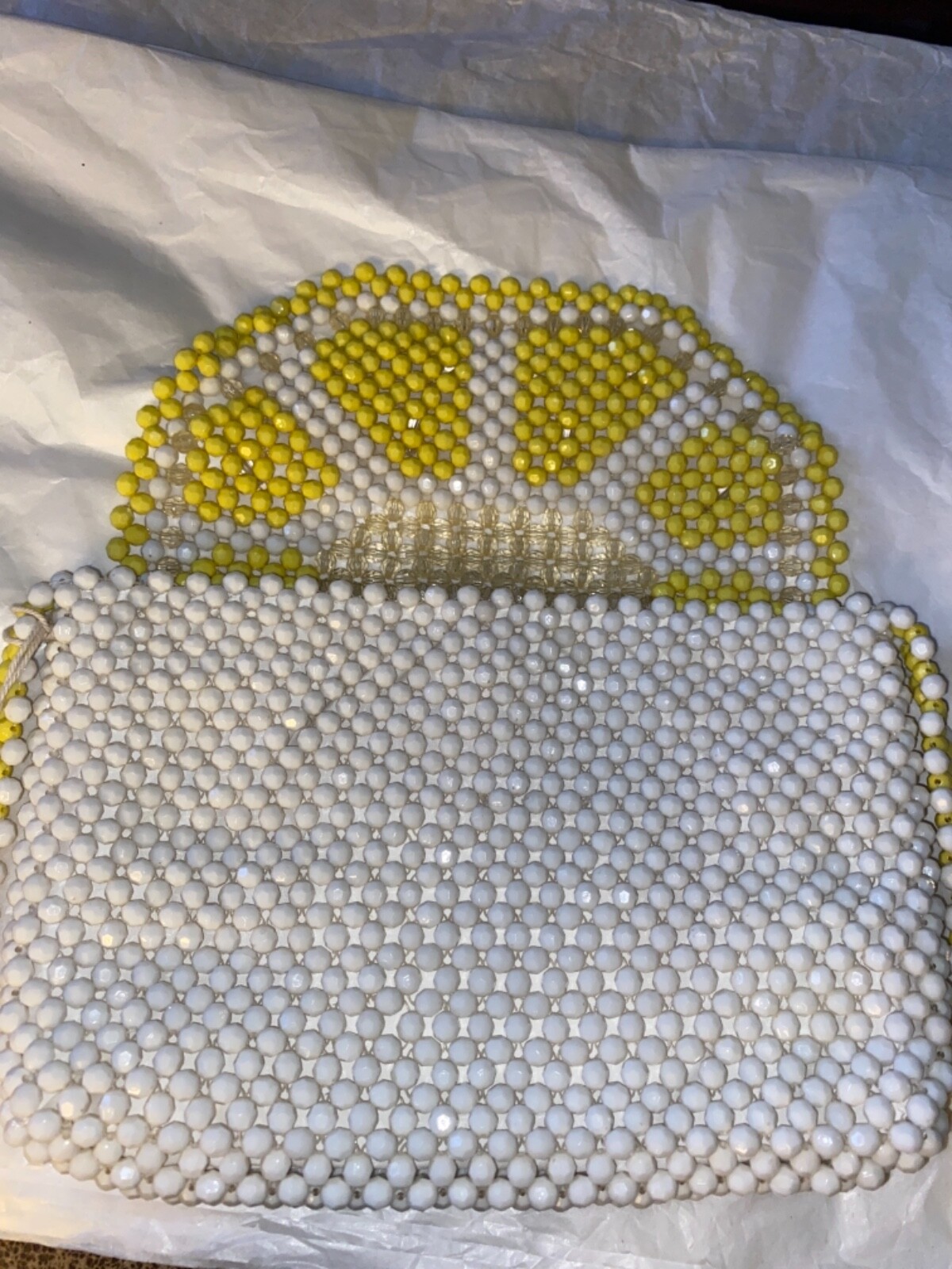 RARE HTF BOUFFANTS and BROKEN HEARTS by Kendra Dandy Lemon Beaded Crossbody Bag image 6