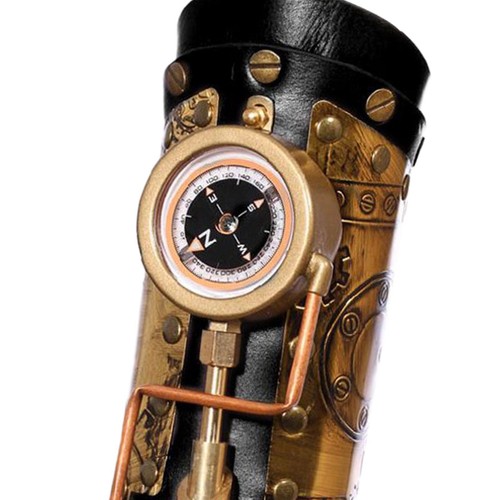 Steampunk Arm Sleeve with Mechanical Compass Cuff for Club Cosplay Carnival - Picture 3 of 7