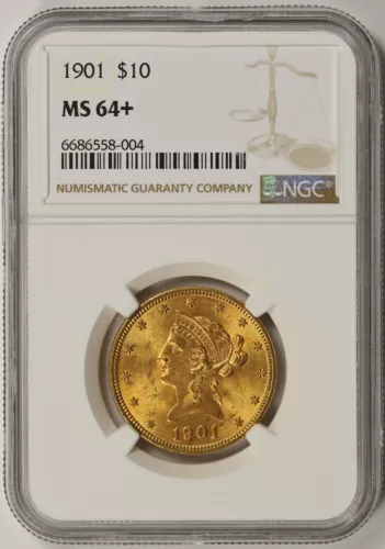 1901 Liberty Head Eagle Gold $10 MS 64+ Plus NGC