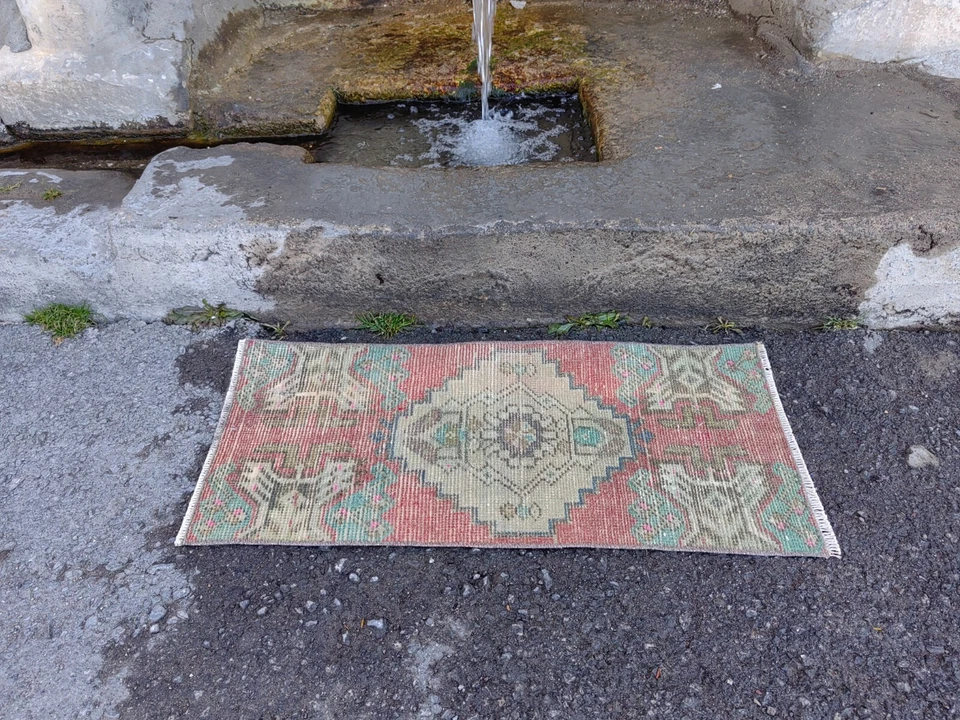 Alfombra de corredor antigua, alfombra de escalera, kilim turco vintage pequeño, alfombra hecha a mano corredor Foto 4 de 4