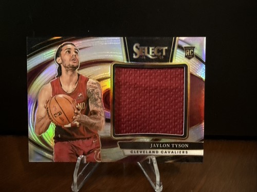 2024-25 Panini Select Jaylon Tyson Jumbo Rookie Swatch #JRS-TYS Silver Prizm