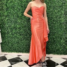 Vintage Jessica McClintock for Gunne Sax Coral Dress Size 3/4