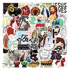 50 PCS Jesus Christianity Stickers Faith Decals Yeti Laptop Hydro Free Shipping