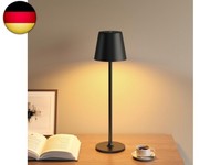 LED Tischlampe Kabellos, Dimmbare Nachttischlampe Touch, Akku Tischleuchte