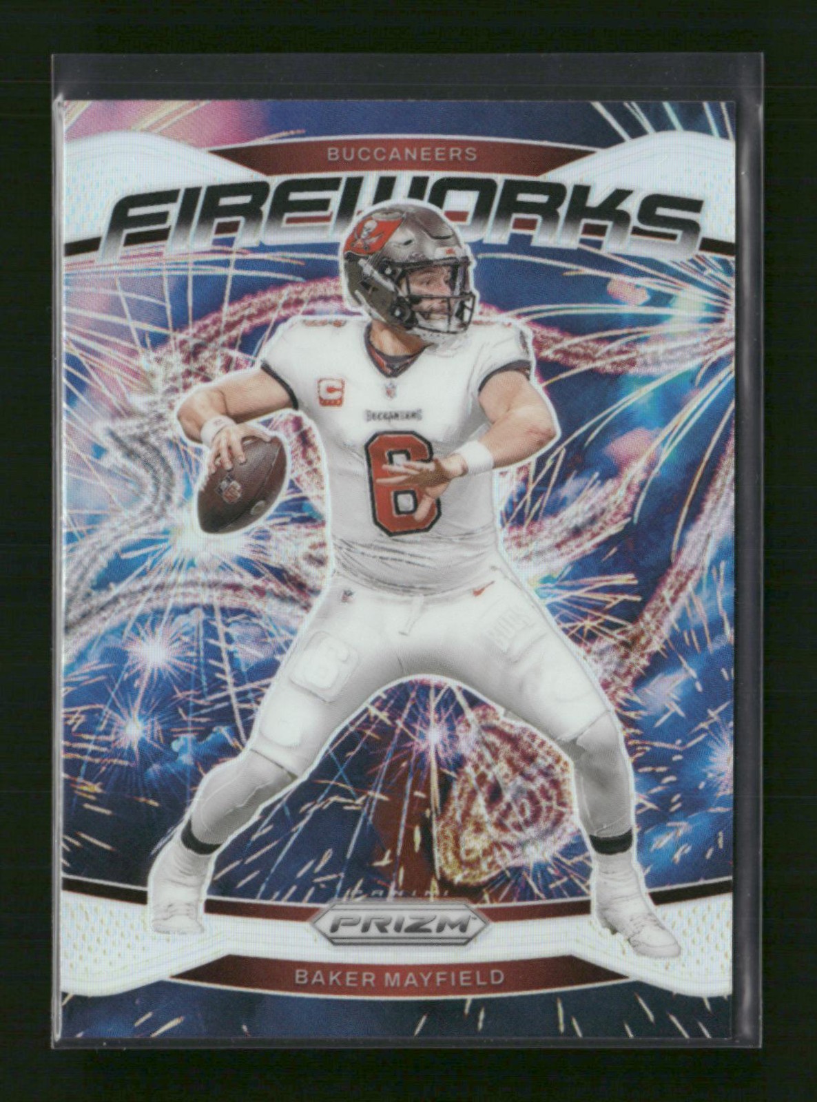 2024 Panini Prizm #6 Baker Mayfield Fireworks Silver Prizm