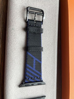Hermes Apple Watch Band Jumping Black Blue | eBay