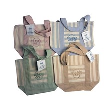 Trader Joes Striped Mini Canvas Tote Bag Set ...