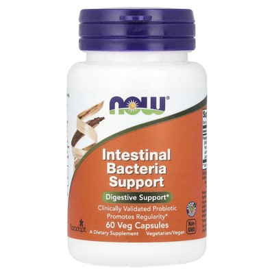 2 X NOW Foods, Intestinal Bacteria Support, 60 Veg Capsules