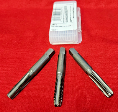 #ad #ad 3 8 16 NC CS Tap Set Irwin 2634 3PC Taper Plug amp; Bottom Carbon Steel USA Made $16.99