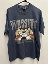 Vintage Looney Tunes Taz Under Pressure Graphic Tee Soccer Mens Large L
