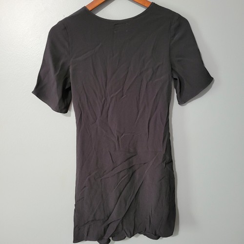 Wilfred Free Tunic Top Size XS Black Tie Front Short Sleeve Classic Professional - Picture 2 of 11