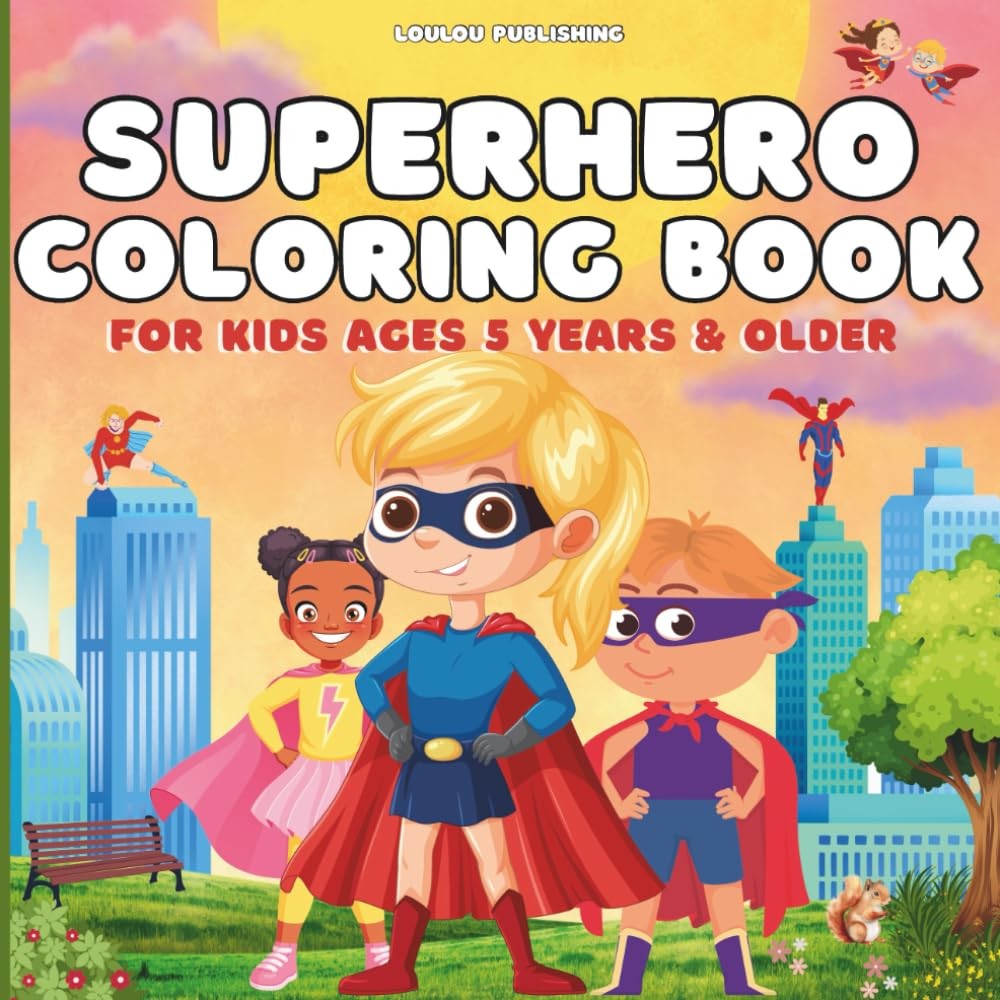 Superhero Coloring Book - For Kids Ages 5 years & Older: Bold & Easy - Image 3
