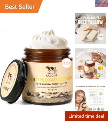 Whipped Beef Tallow for Skin   100% Grass-Fed Handmade Cream Moisturizer for ...