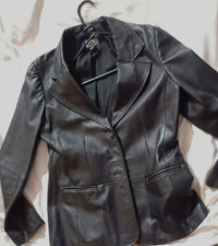 Black Old Navy Soft Lightweight Leather Jacket Size Large