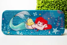 Disney Ariel Storage Tin Metal Pencil Box School Supplies The Little Mermaid