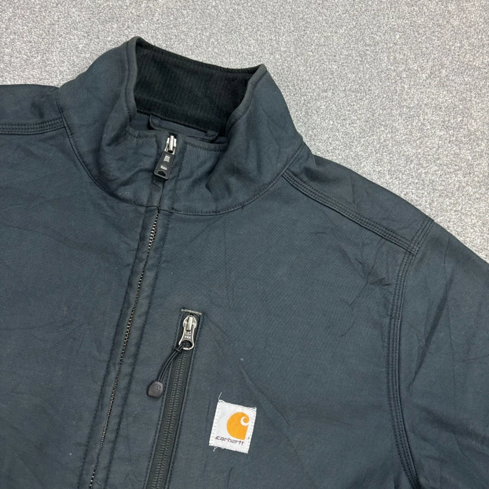 Carhartt Jacket Adult Medium Black Quick Duck Lined Bomber Chore Coat Men - Image 3 of 4