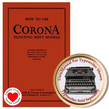 1930s Smith Corona STERLING Flat Top Typewriter User Instruction Owner's Manual thumbnail