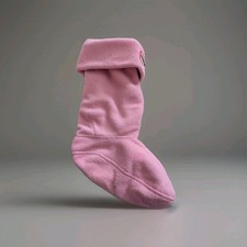 NEW Hunter Kids Original Boot Sock Girls Pink Welly Fleece Sz Large 35