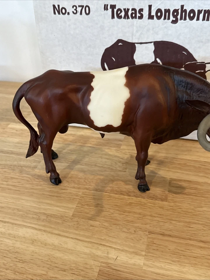Vintage Breyer Texas Longhorn Bull 1990-1995 #370 With Box - Image 3 of 4