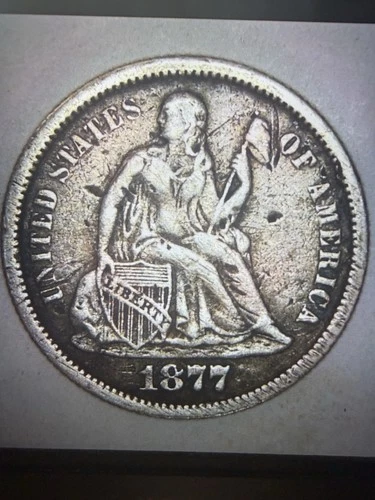 1877 CC (Carson City) Seated Liberty Dime! Estimated Fine 15.