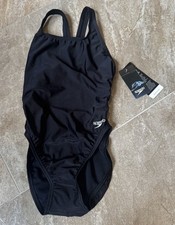 NWT New Speedo Women's Pro LT One Piece Swimsuit Team Black Size 6 / 32