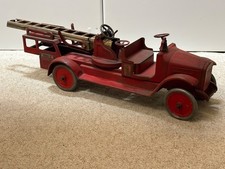 Buddy L Pressed Steel Orig. CFD Fire Truck Antique Toy Aerial Ladder Firetruck