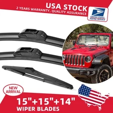 15''/15''/14'' Replacement Windshield Wiper Blades For Jeep Wrangler 2000-2022