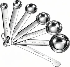 7 PCS Stainless Steel Measuring Spoons Set for Cooking & Baking