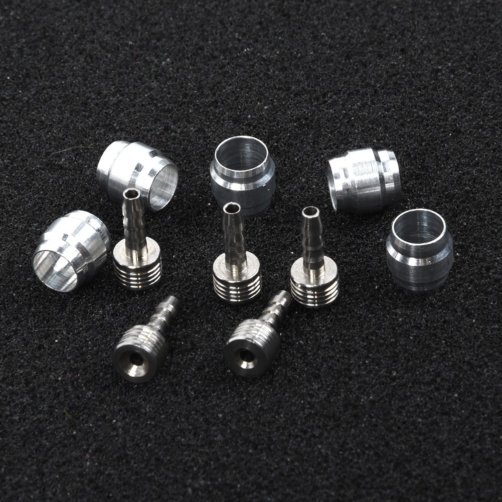 10 Set Connettori E Inserti Oliva Per Freni Bicicletta - Compatibili Con BH59, Acciaio Verniciato